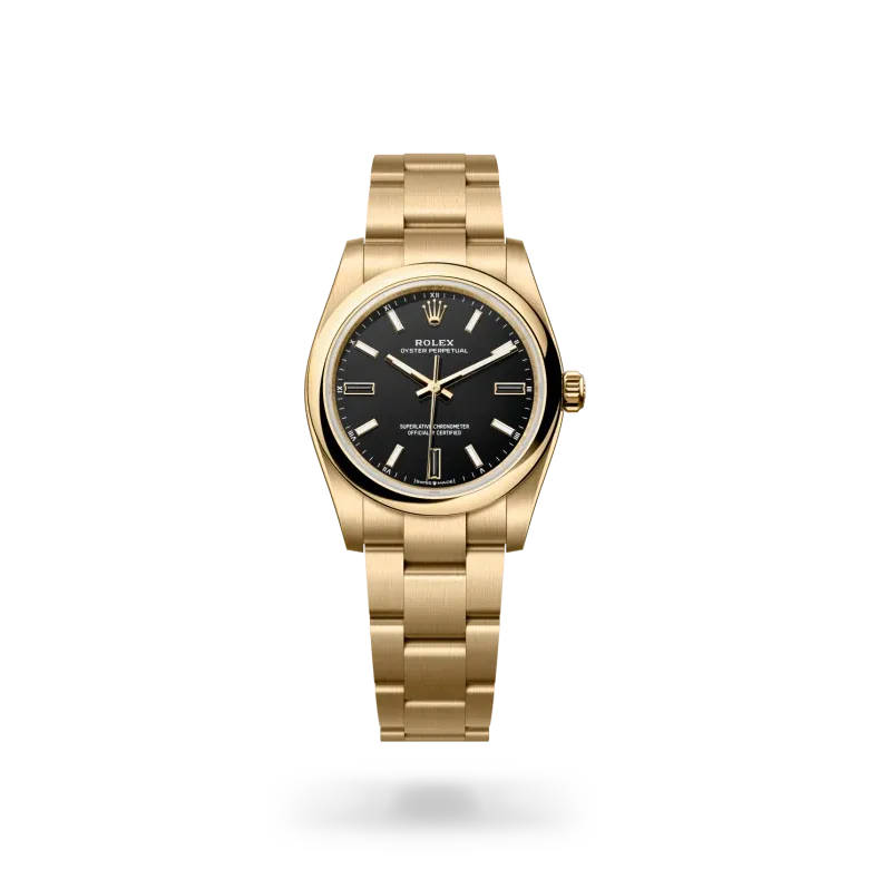 Rolex Oyster Perpetual 34 Ouro amarelo 18 quilates, M124208-0001