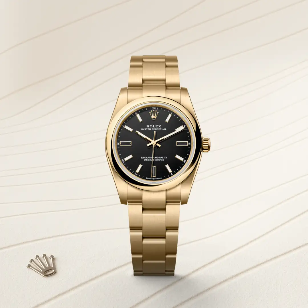 Rolex Oyster Perpetual 34 Ouro amarelo 18 quilates, M124208-0001 ...