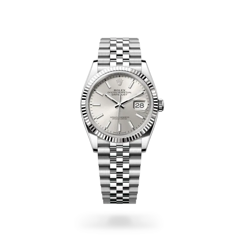 Rolex Datejust 36 Rolesor branco – combinação de aço Oystersteel e