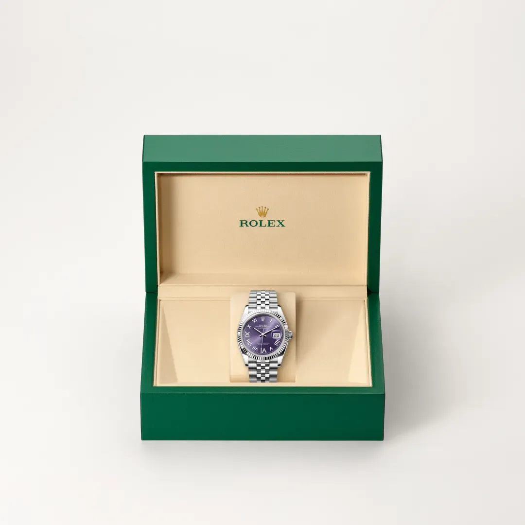 pixyleo Rolex Datejust 36 Rolesor branco – combinação de aço Oystersteel e
