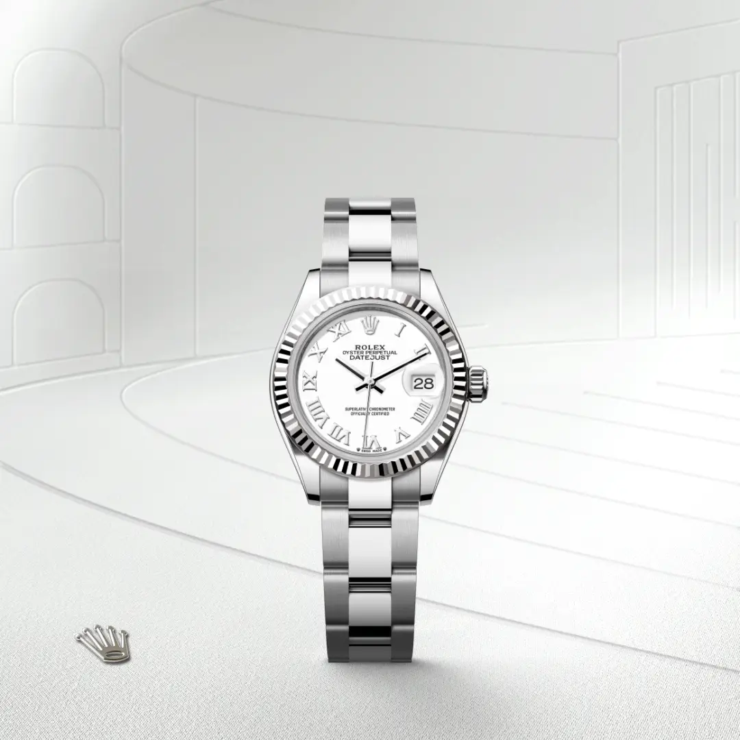 Rolex Lady-Datejust Rolesor branco – combinação de aço Oystersteel