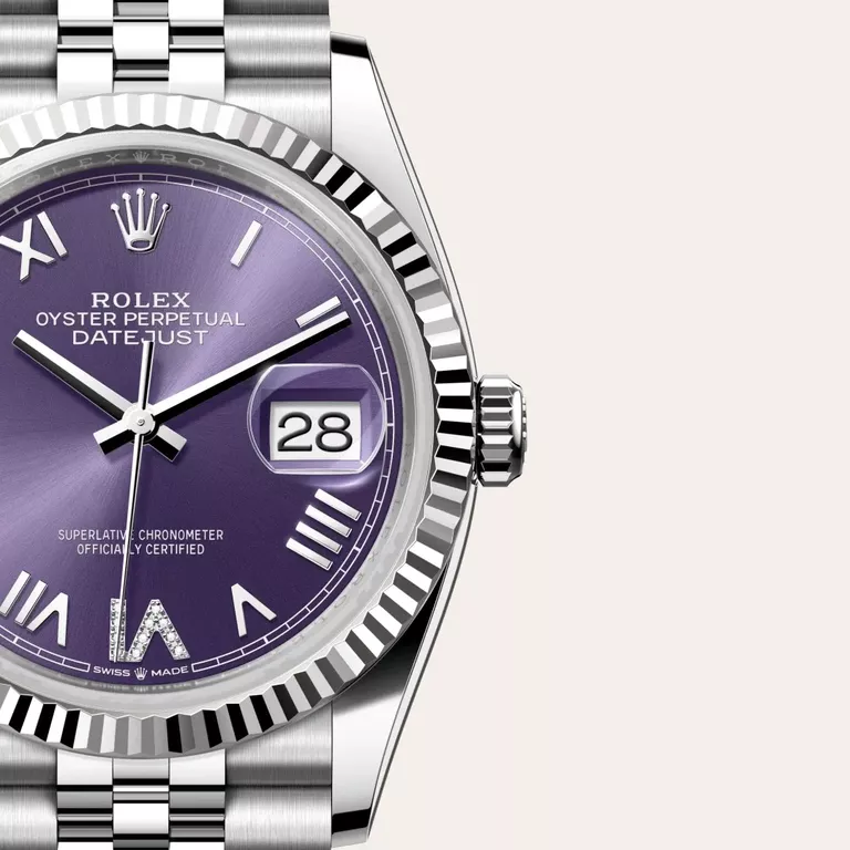 Rolex Datejust 36 Rolesor branco – combinação de aço Oystersteel e