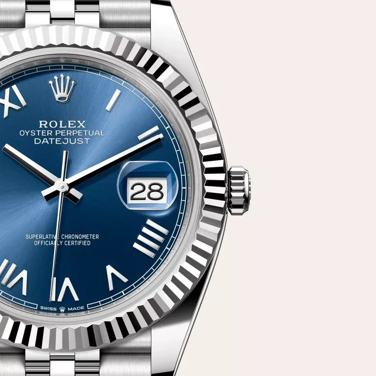 Rolex Datejust 41 Rolesor branco – combinação de aço Oystersteel e