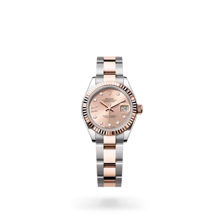 takanoriman　ROLEX DATEJUST レディース　5コマ Rolex Lady-Datejust Rolesor Everose – combinação de aço