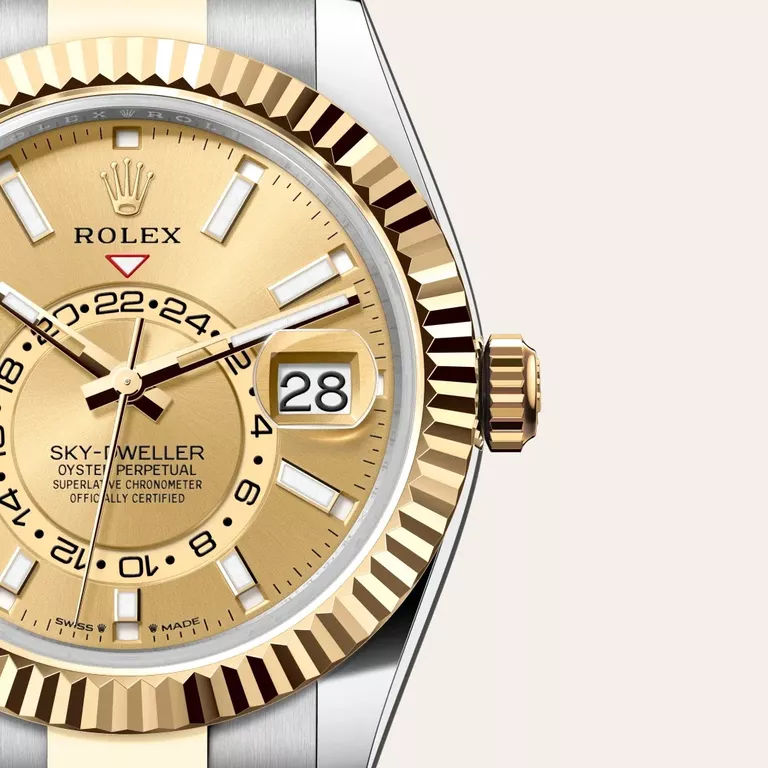 Rolex Sky-Dweller Rolesor amarelo – combinação de aço Oystersteel